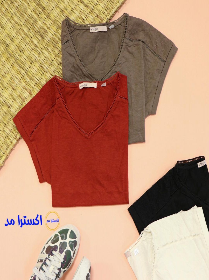 تیشرت سرشونه طرحدار