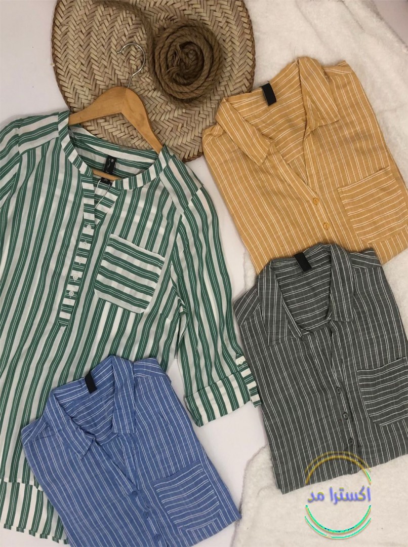 شومیز راه راه multiblu کد3008