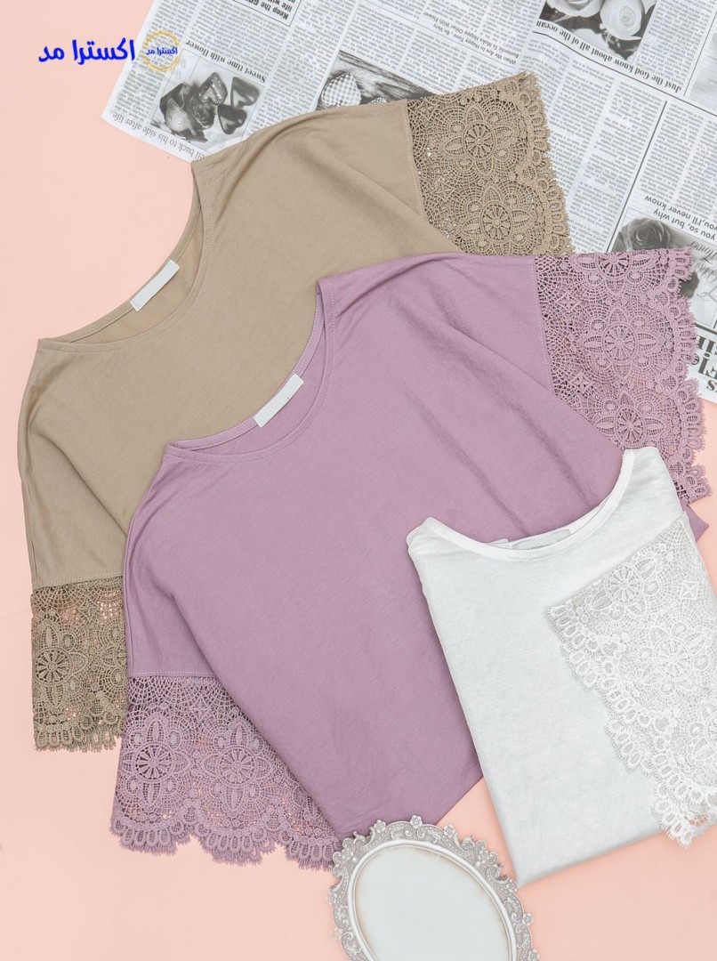 بلوز آستین گیپور کد114