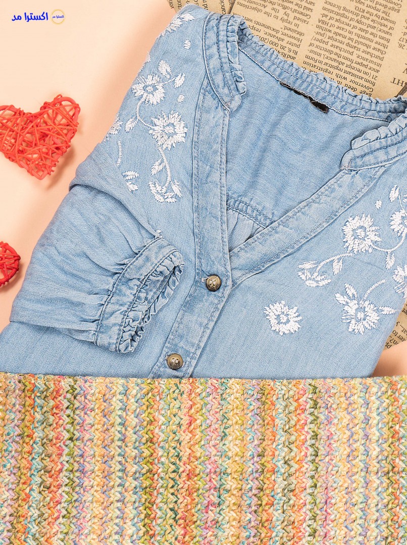 شومیزجین یقه گلدار کد304