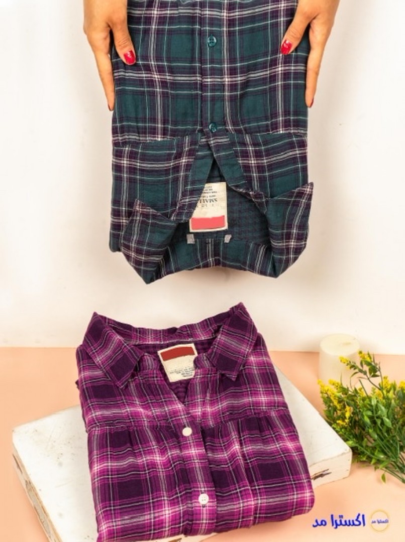 شومیز چهارخونه کد471