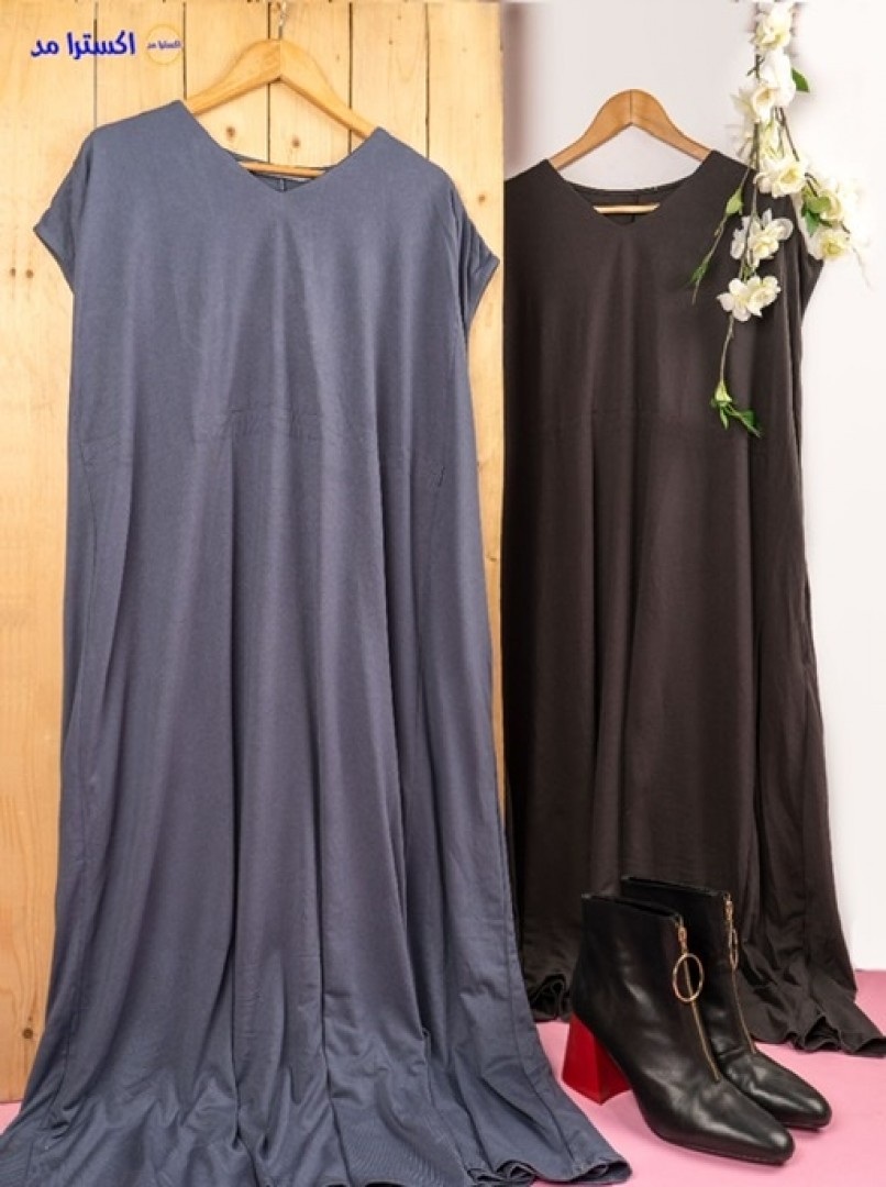 پیراهن یقه هفت کلوش کد675