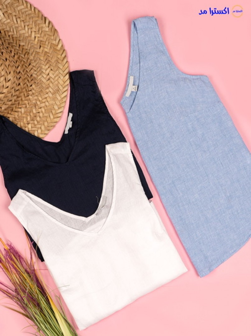 تاپ لینن یقه هفت کد767