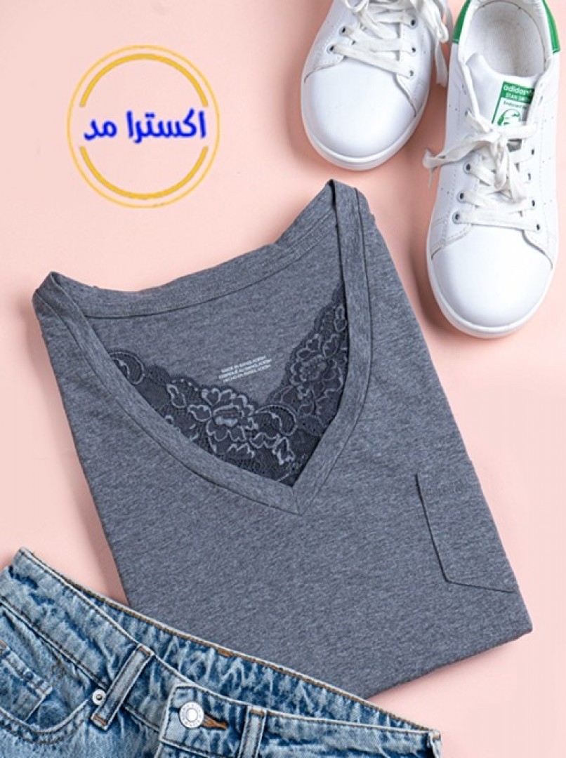 تیشرت یقه گیپور کد1078