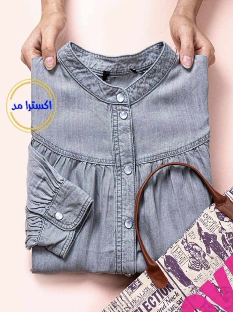 شومیز جین طوسی کد11100