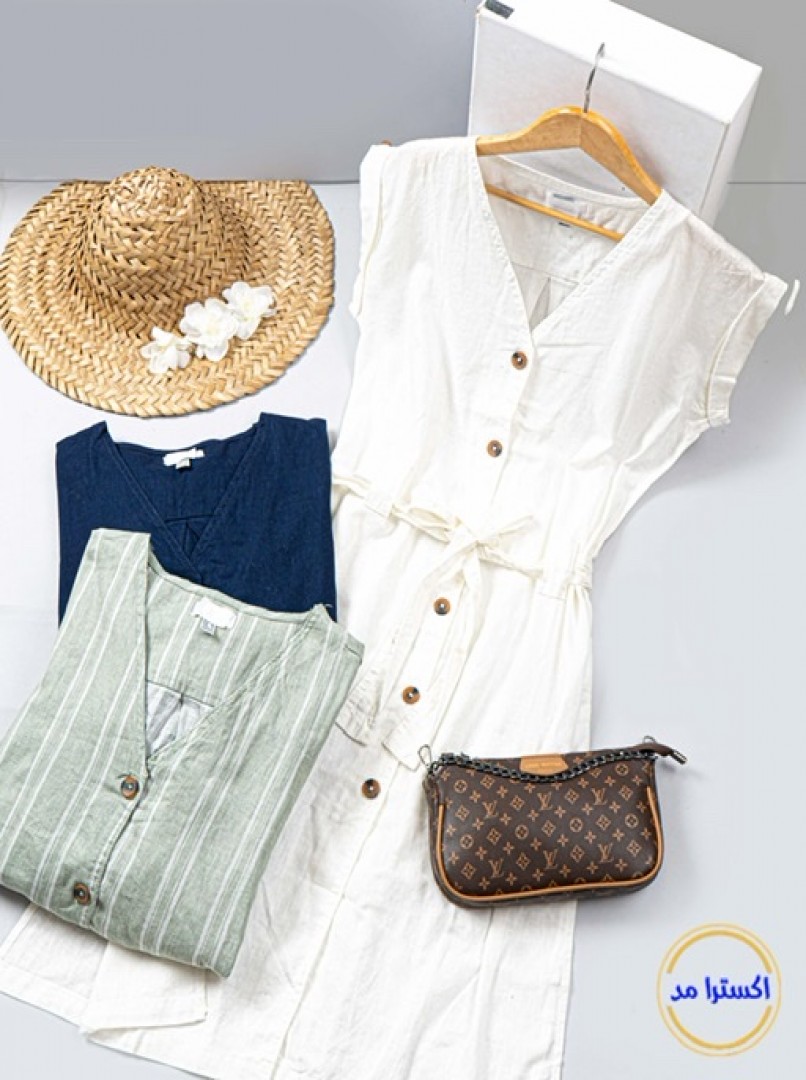 سارافون جلودکمه لینن LONDON کد1