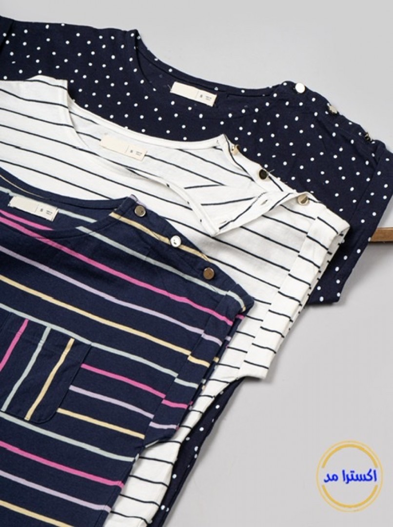 تیشرت سرشانه دکمه کد350