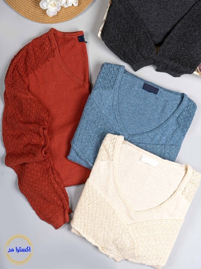 بافت آستین طرحدارMOHITO  کد437