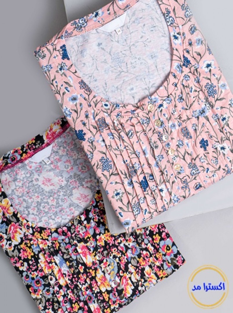 شومیز گلدارcotton کد489