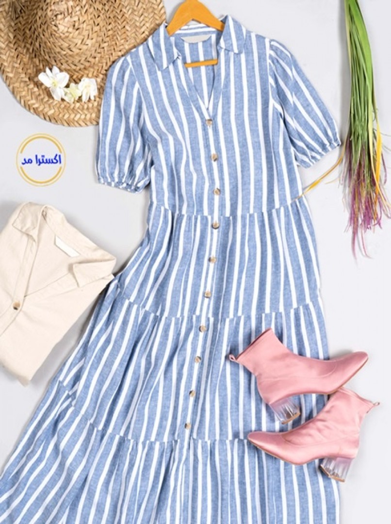 پیراهن راه راه F&F کد672