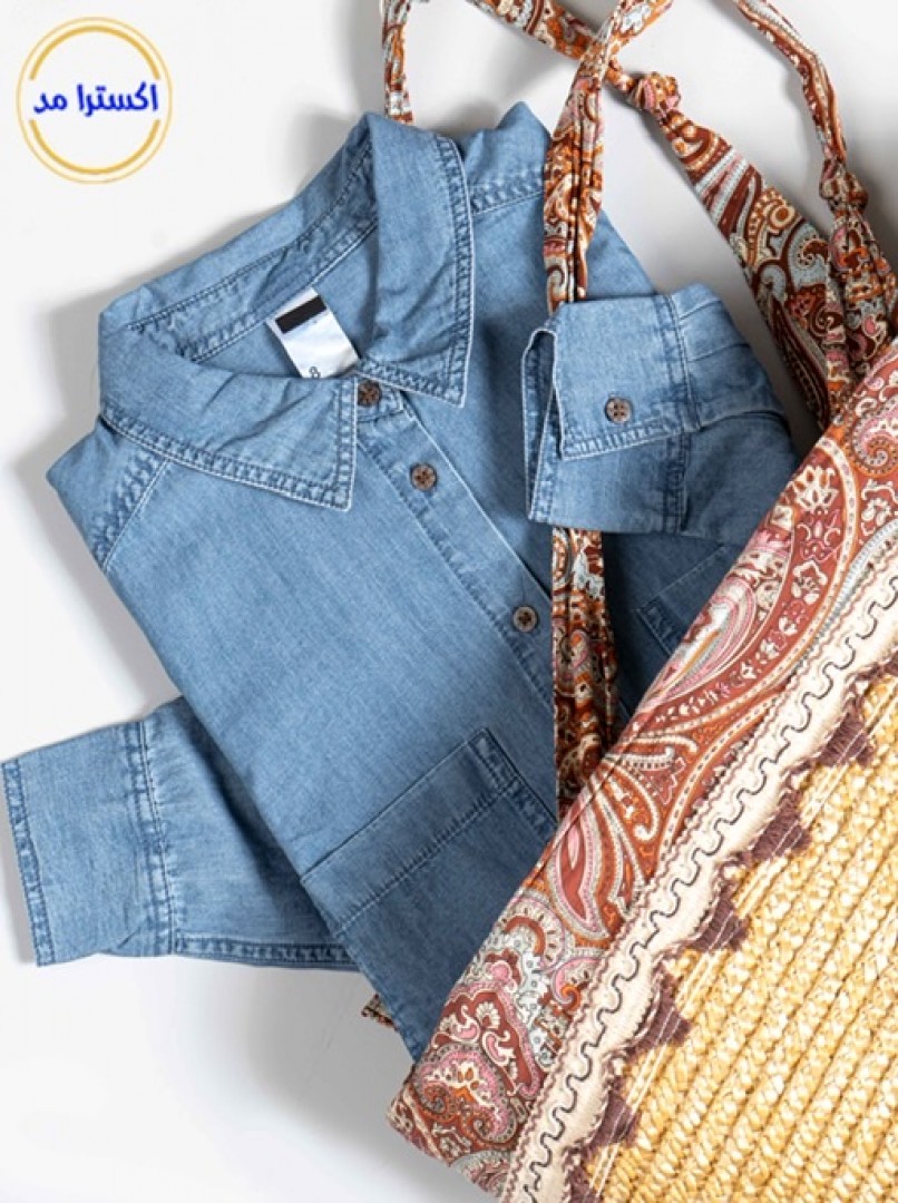 شومیز مانتویی جین کد1009