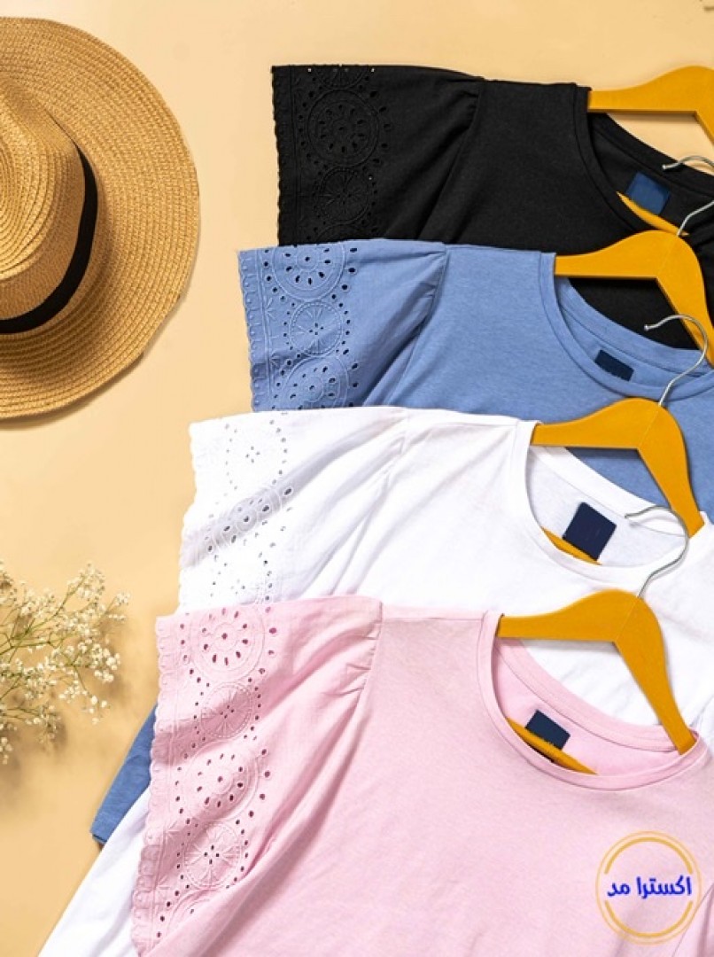 تیشرت آستین خامه دوزیCAP کد1203