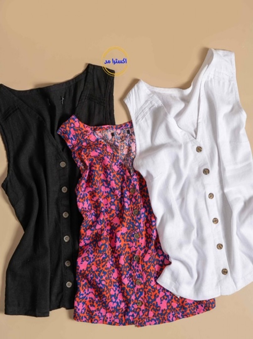 تاپ لینن جلودکمه CECIL کد1630