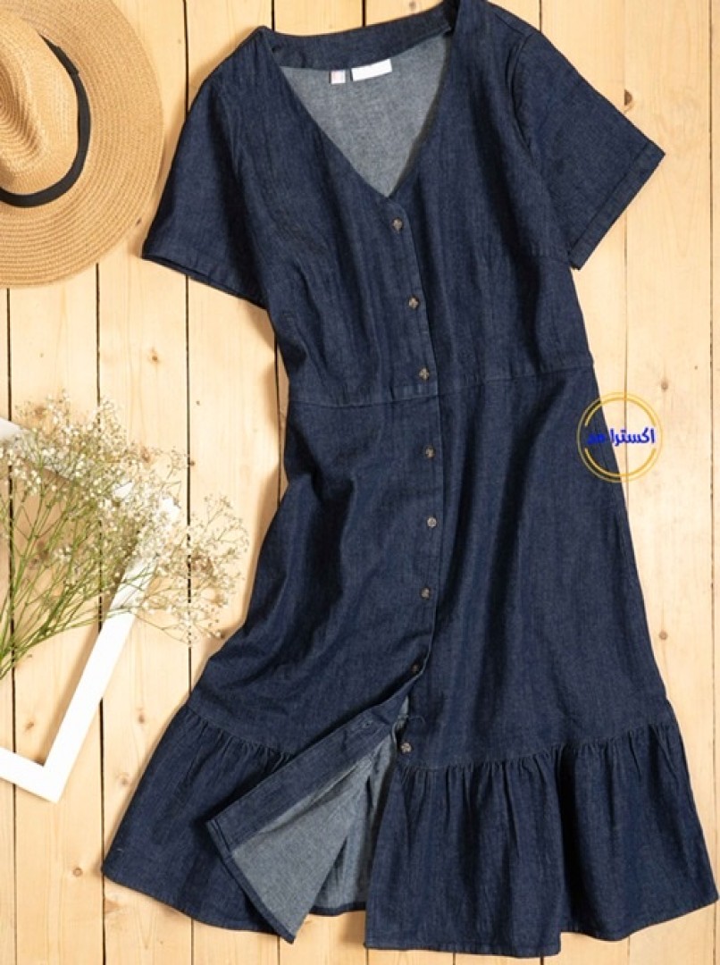 پیراهن جین یقه هفت کد1165-15