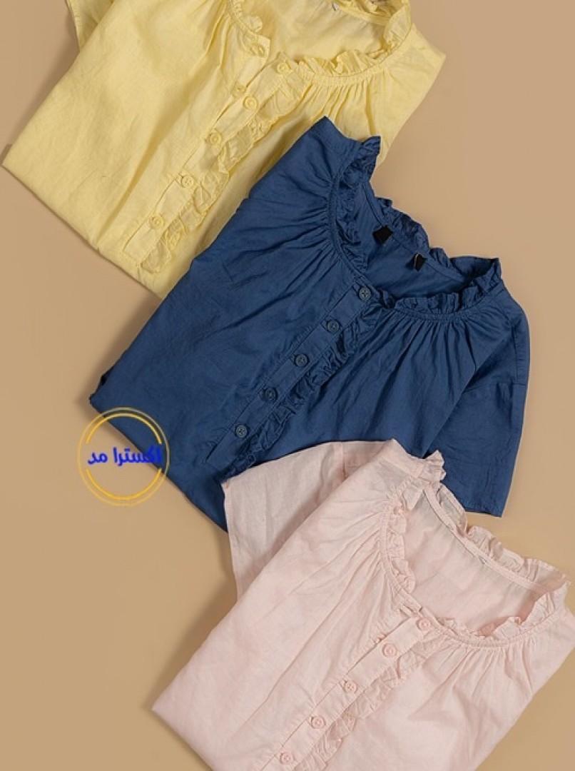 شومیز یقه چین کد1741-4