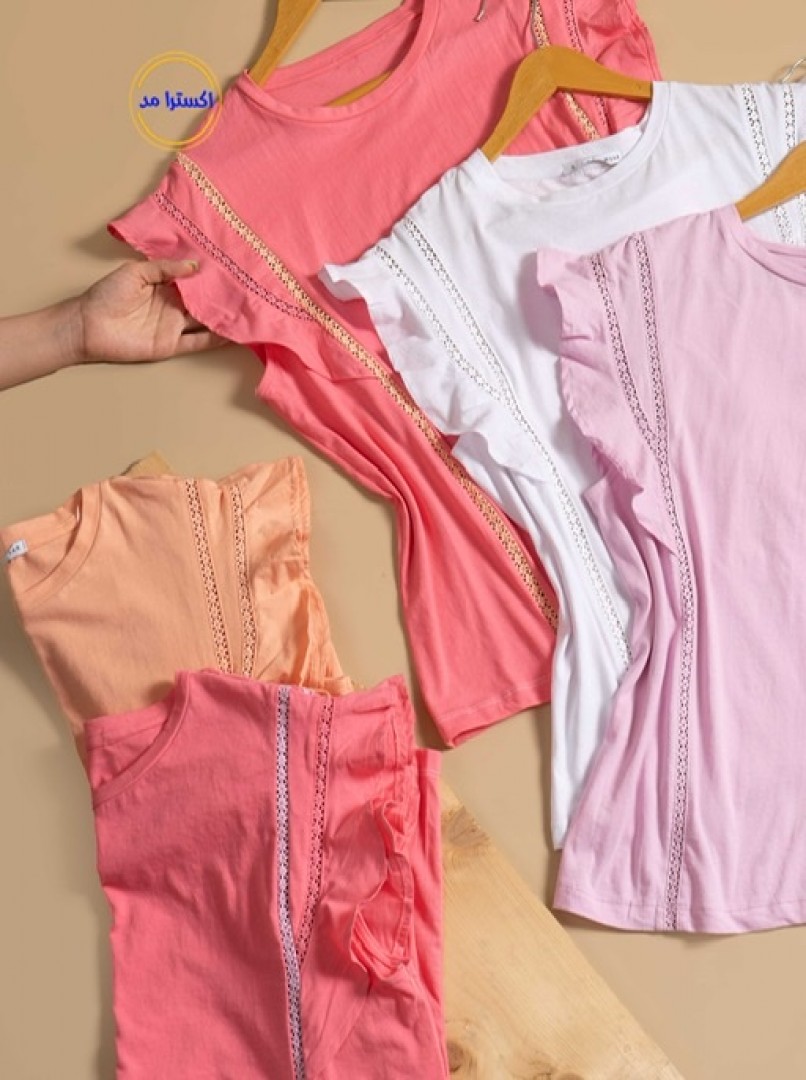 تیشرت سرشانه چین کد1889