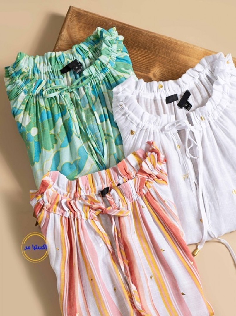 شومیزطرحدار یقه بندی کد3027