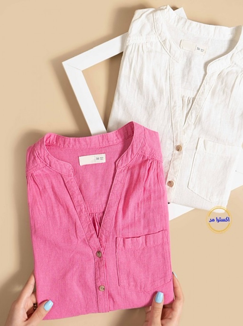 شومیزحلقه ای  لینن SPRINGFILD کد3075