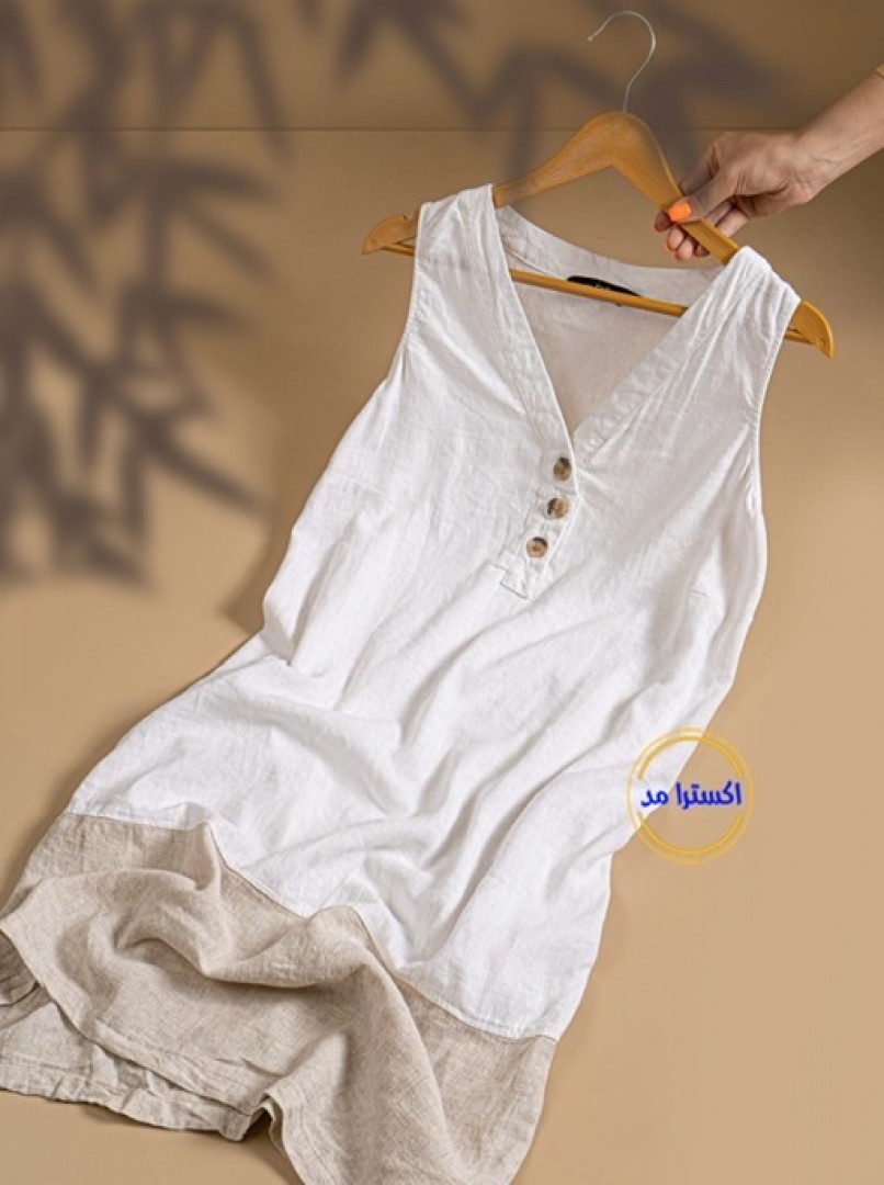 پیراهن حلقه ای  لینن کد5027-2