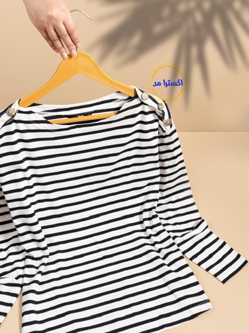 بلوز سرشانه دکمه کد5185