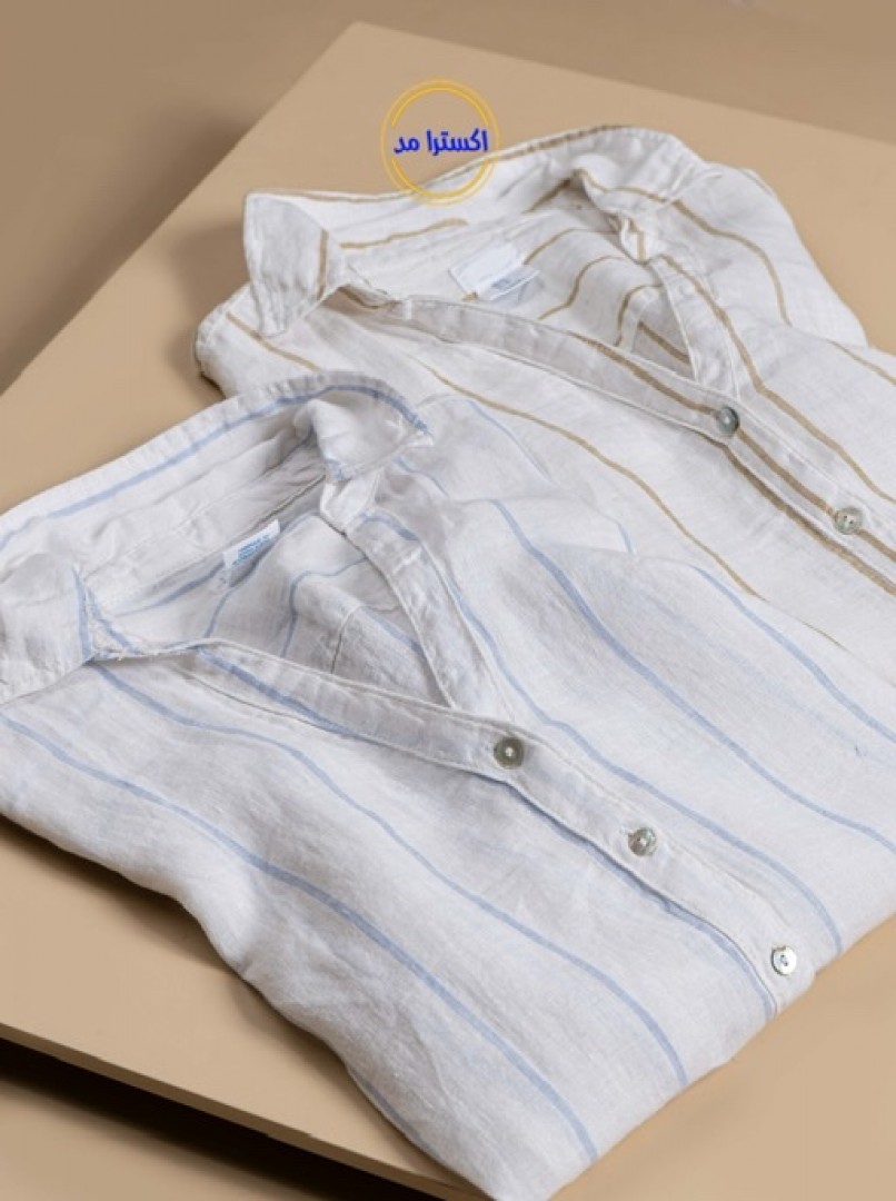 شومیز مانتویی راه راه کد5103-14