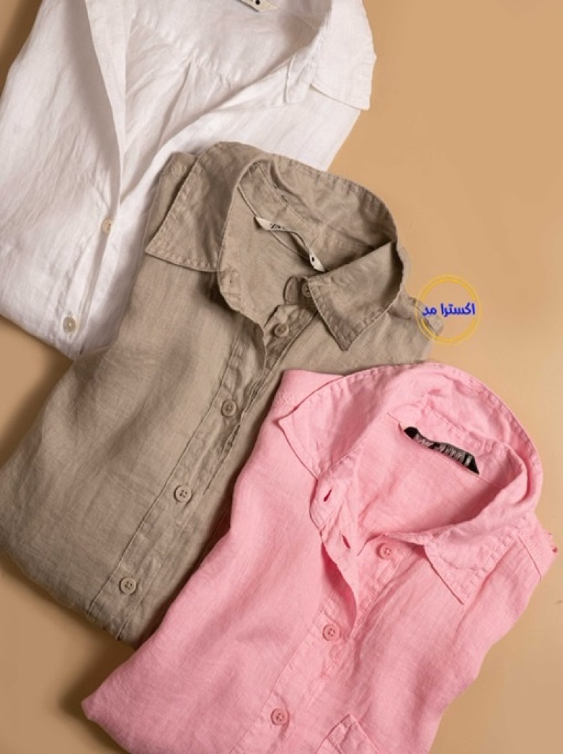 شومیز مانتویی لینن کد5573