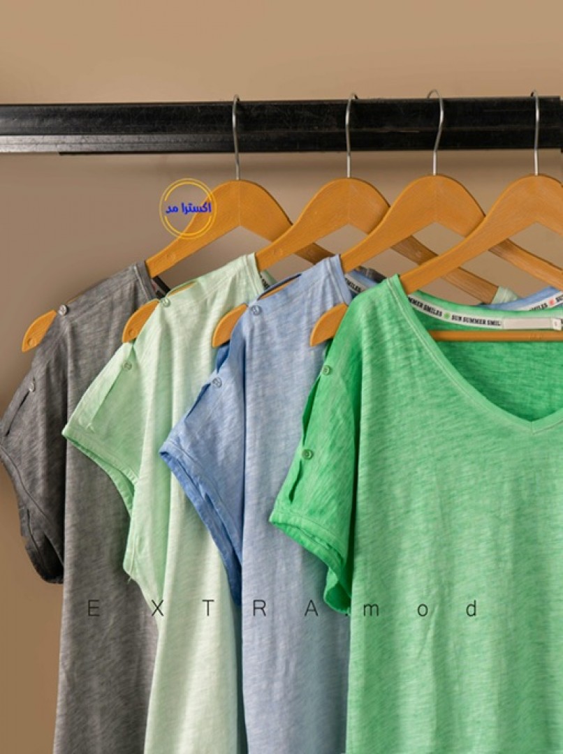 تیشرت سرشانه دکمه کد5552-11