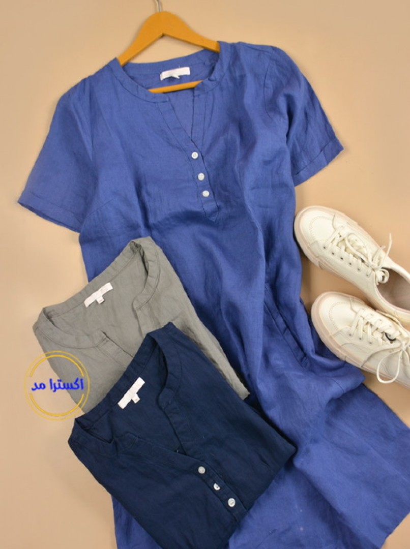 پیراهن لینن کد7072-1