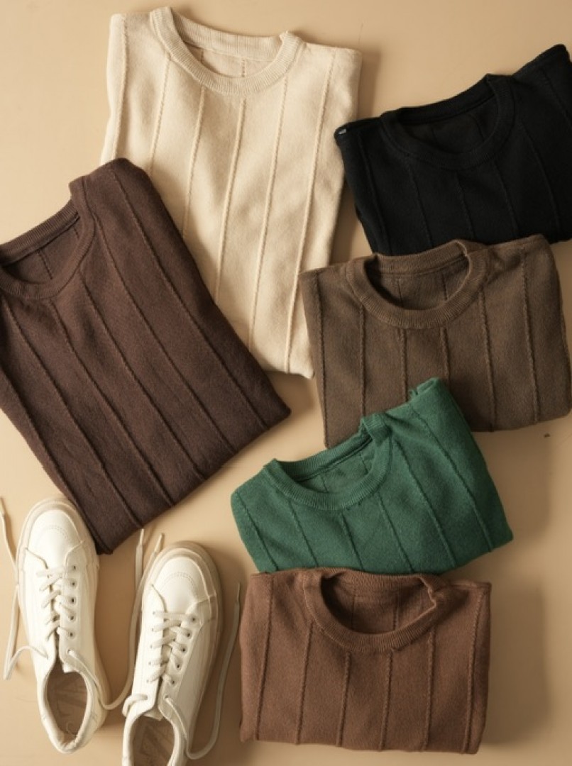 پلیور بافت زنانه مدل راه‌راه  کد1319