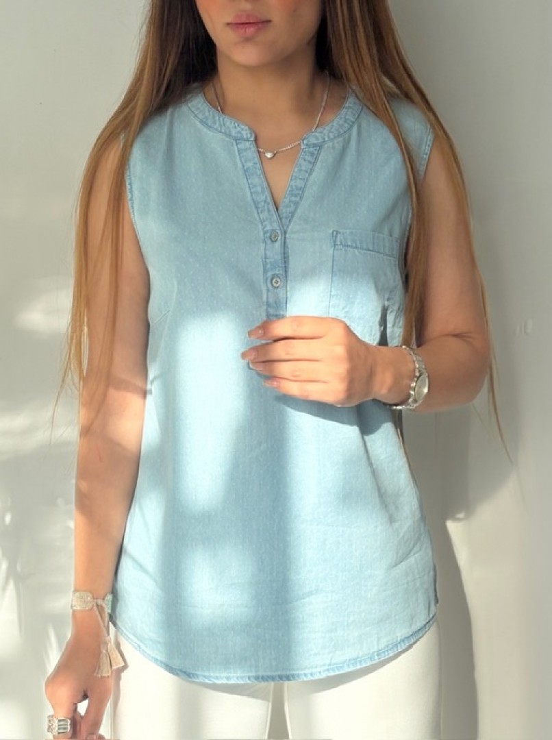 شومیز حلقه ای جین کد1716