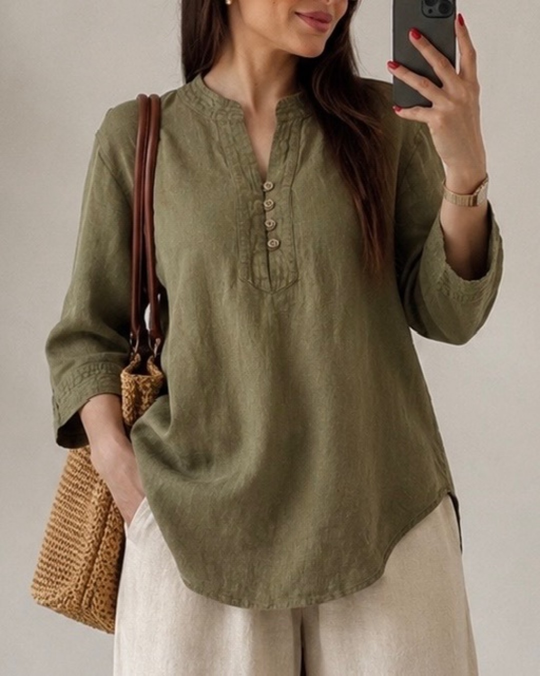 شومیز لینن  کد3481