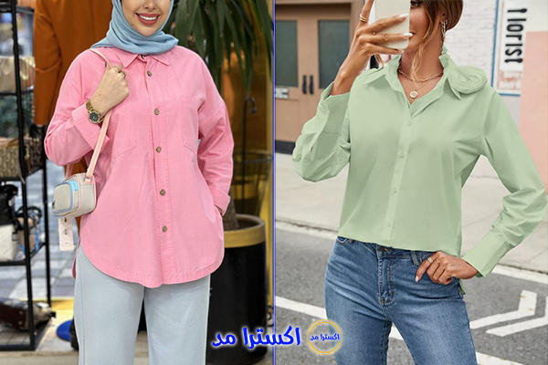 شومیز با رنگ سبز پاستلی