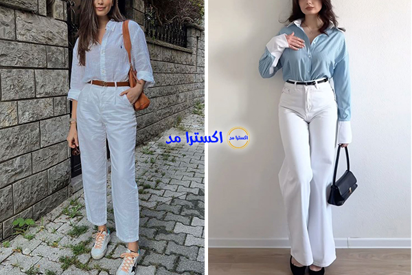 شلوار استریت کتان