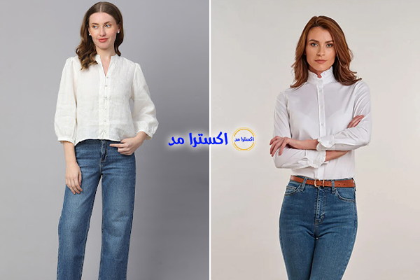 شومیز لینن سفید