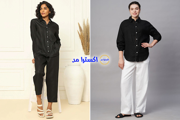 شومیز لینن مشکی