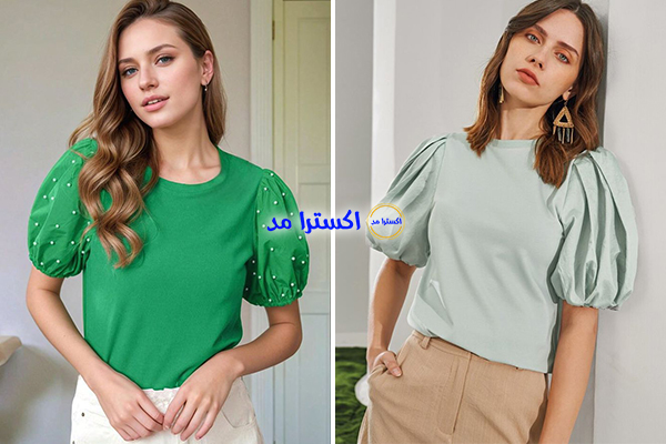 شومیز با آستین پف‌دار