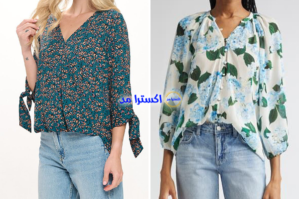 شومیز با آستین سه ربع