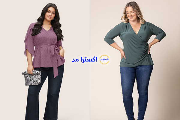 ست بلوز شلوار مجلسی برای اندام ساعت شنی