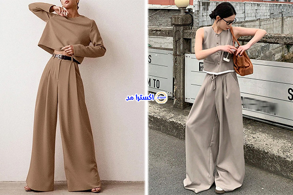 کراپ با شلوار بگ