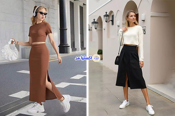 ست کردن کراپ تاپ با دامن