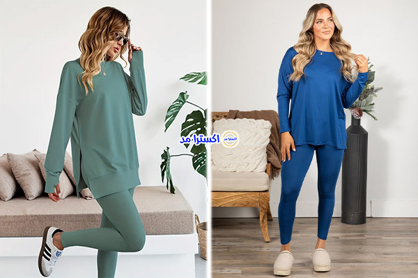 ست شلوار لگ و بلوز چاپدار