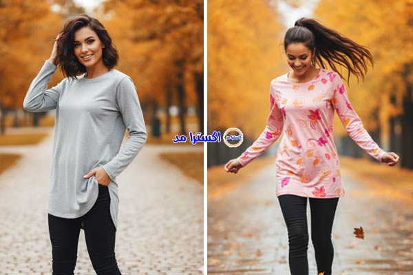 تیشرت زنانه لانگ