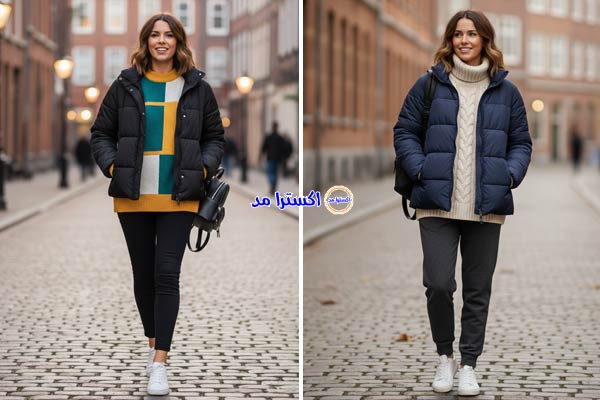 لباس بافت مناسب زیر پافر