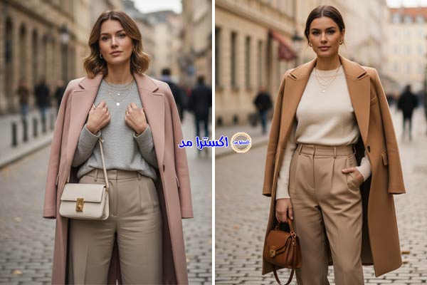 ست کردن بلوز بافت با پالتو