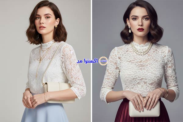 اکسسوری‌ها و زیورآلات مناسب استایل شومیز جنس گیپور